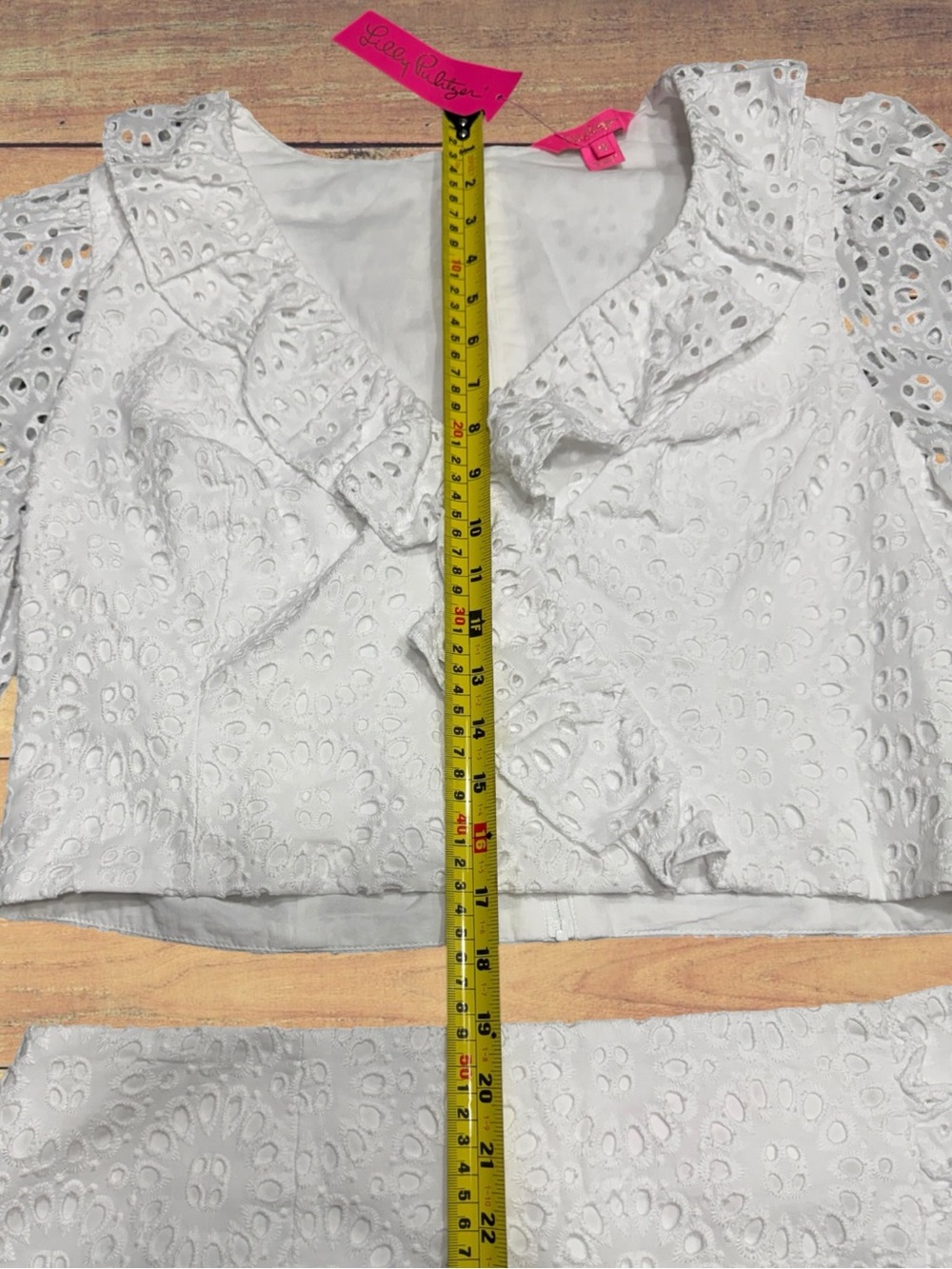 Lilly Pulitzer Roca Premium Resort White Eyelet 2-Piece Skirt Set Size 16 NWT - Picture 7 of 14